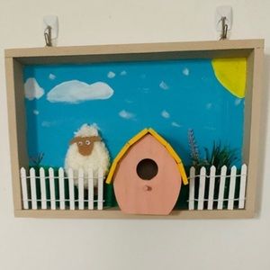 Lamb Farm Wooden Birdhouse